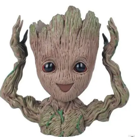 गमला Treeman बच्चे Groot रसीला आउटडोर उद्यान प्लांटर्स प्यारा हरे पौधों फूल बर्तन रखवालों संयंत्र पॉट