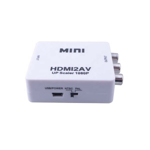 HDMI至AV缩放器适配器高清视频转换器盒HDMI至RCA AV/CVSB L/R视频1080P HDMI2AV支持NTSC PAL - Product Image 1