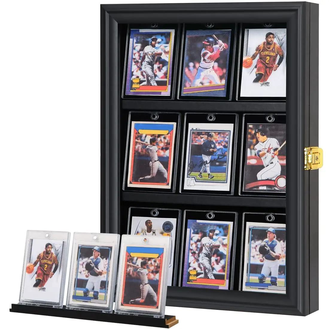 Klein Formaat 9 Gesorteerde Sportsterkaart Collectie Frame Basketbal Honkbal Sterkaart Vitrine Frame Voor Huisdecoratie