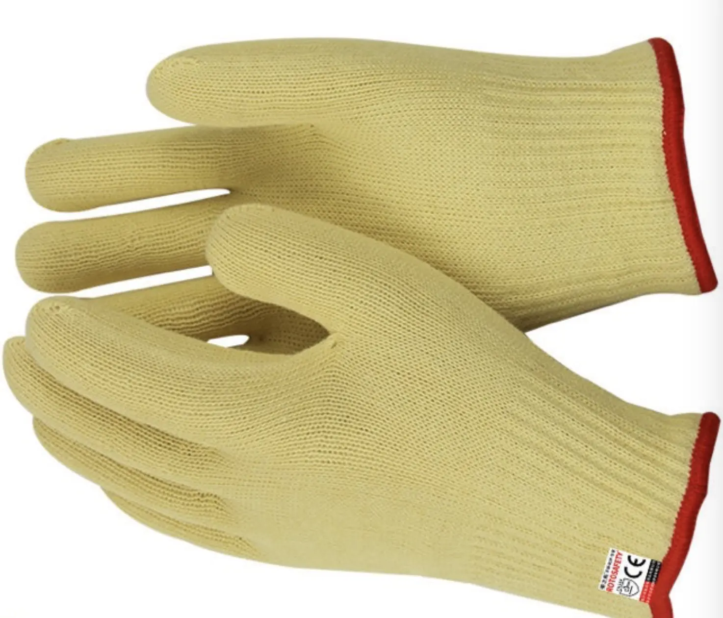 Guantes de punto de aramida Kevlar, resistentes al calor y al desgaste