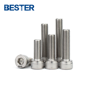 Paslanmaz çelik 904L DIN912 m6 m10 silindirik kafa ile tam dişli pürüzsüz altıgen başlı soket vida - Product Image 2