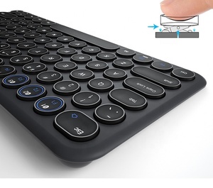 Teclado inalámbrico BT Teclado compatible con tableta y Mini 3 dispositivos simultáneamente Teclado de 3 canales Teclado inalámbrico multidispositivo - Product Image 3