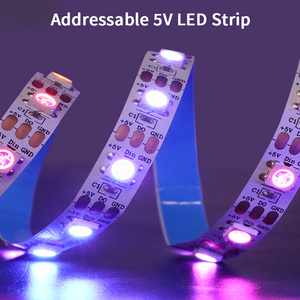 Dream Color Addressable 5V Pixel <strong>RGB</strong> Flexible 60leds/m <strong>RGB</strong> IC <strong>Tira</strong> Pixel Strip Cinta Luces <strong>Led</strong> Strip Light - Product Image 2