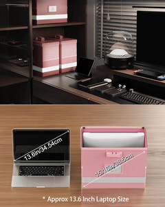 Caja organizadora de archivos de PP ignífuga portátil con tapas y cerradura, Asa organizadora de carpetas de PP A4 para organizar documentos importantes - Product Image 4