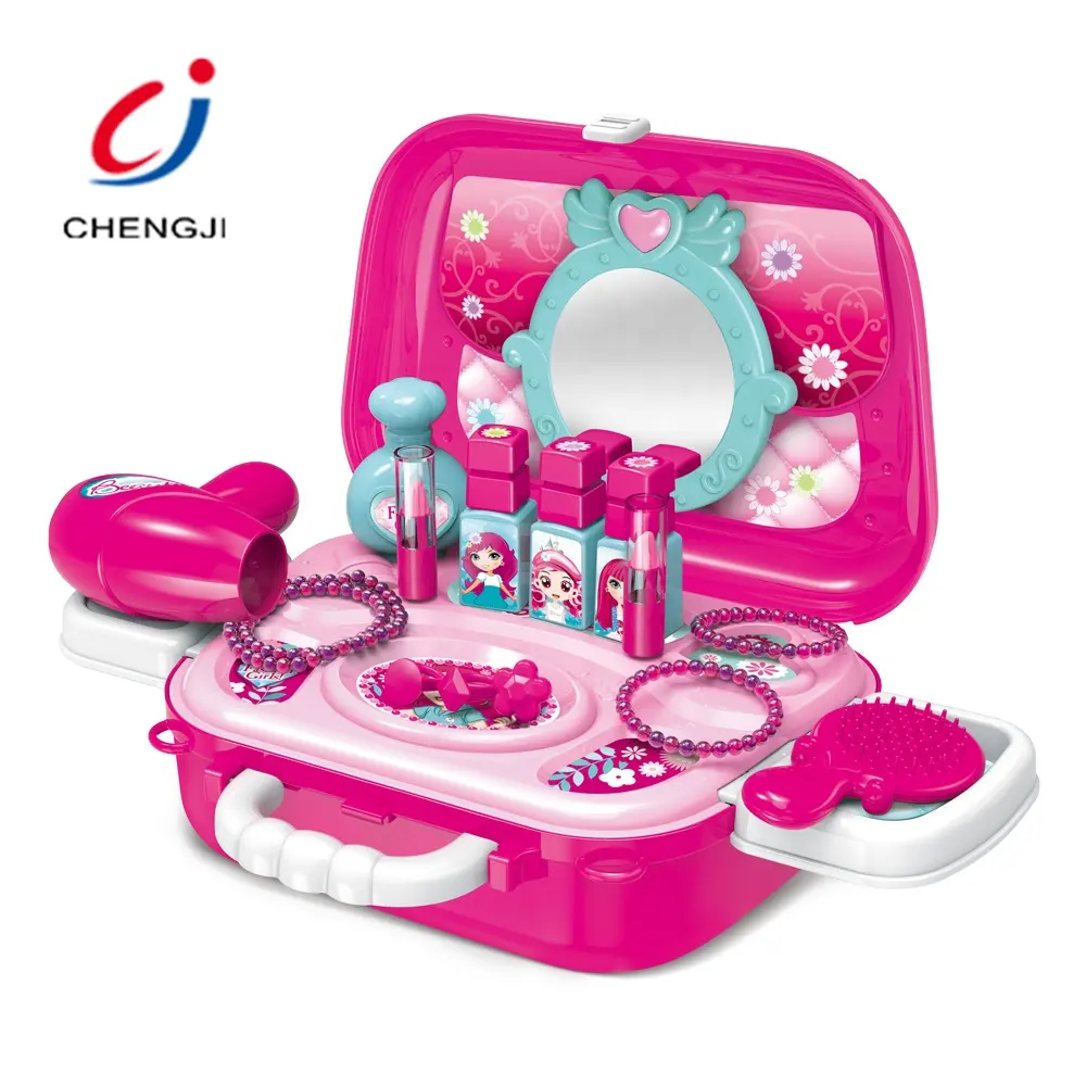 Nuovo stile di plastica della principessa ragazze pretend gioca party dress up make up set giocattolo per bambini