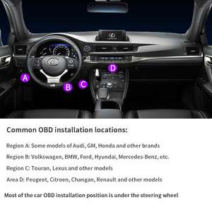 OBD2全球定位系统跟踪器，用于车辆SIM和包括的数据、车辆位置、行程历史、驾驶警报、地理围栏、OBD - Product Image 3