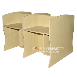 Diseño de mesa de ordenador de 2 asientos, escritorio de centro de llamadas de madera - Product Image 6
