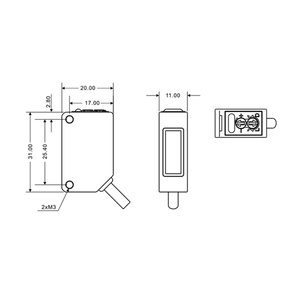 Venta caliente de fábrica, fotocélula reflectante Retro, Sensor fotoeléctrico, reflexión difusa, sensores ópticos cuadrados de seguridad - Product Image 4