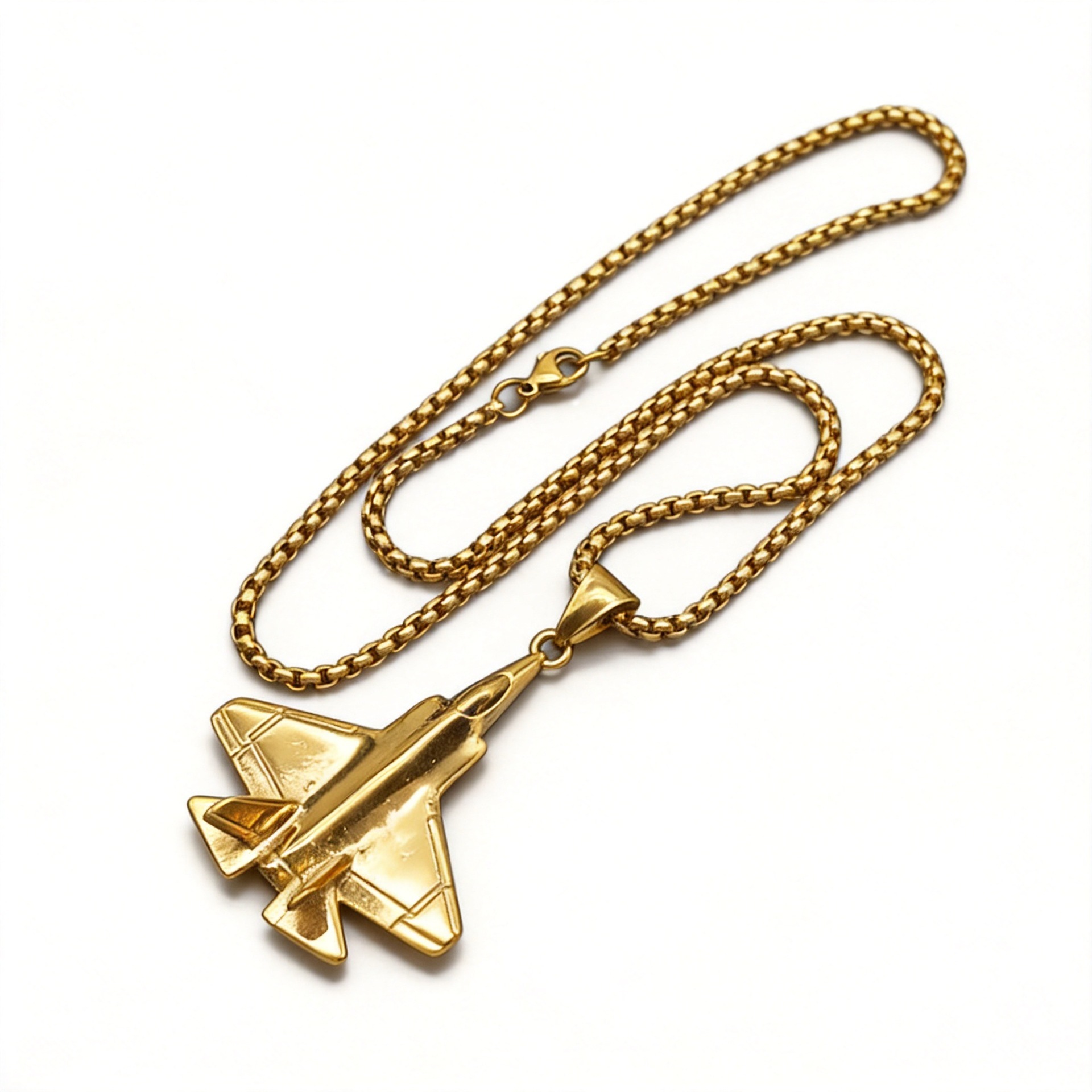 Cadena de perlas cuadradas de oro de 3 mm y 60 cm