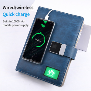 Hot Sale LCD Video Screen Diary <strong>Notebooks</strong> Fingerprint <strong>Notebook</strong> Custom LED Light LOGO Wireless Charger Power Bank Diary - Product Image 3