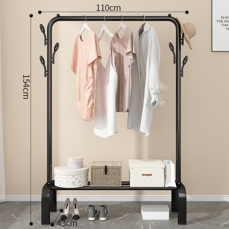 Black 110CM arched coat rack