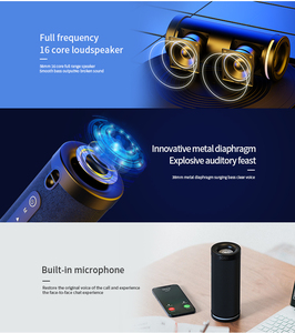 ลำโพง IPX6 E12กันน้ำ10W กำลังสูงพร้อมไมค์ระดับกลางแบบพกพาเสียงเบสทุ้มลึกสำหรับใช้งานกลางแจ้งและคอมพิวเตอร์ - Product Image 4