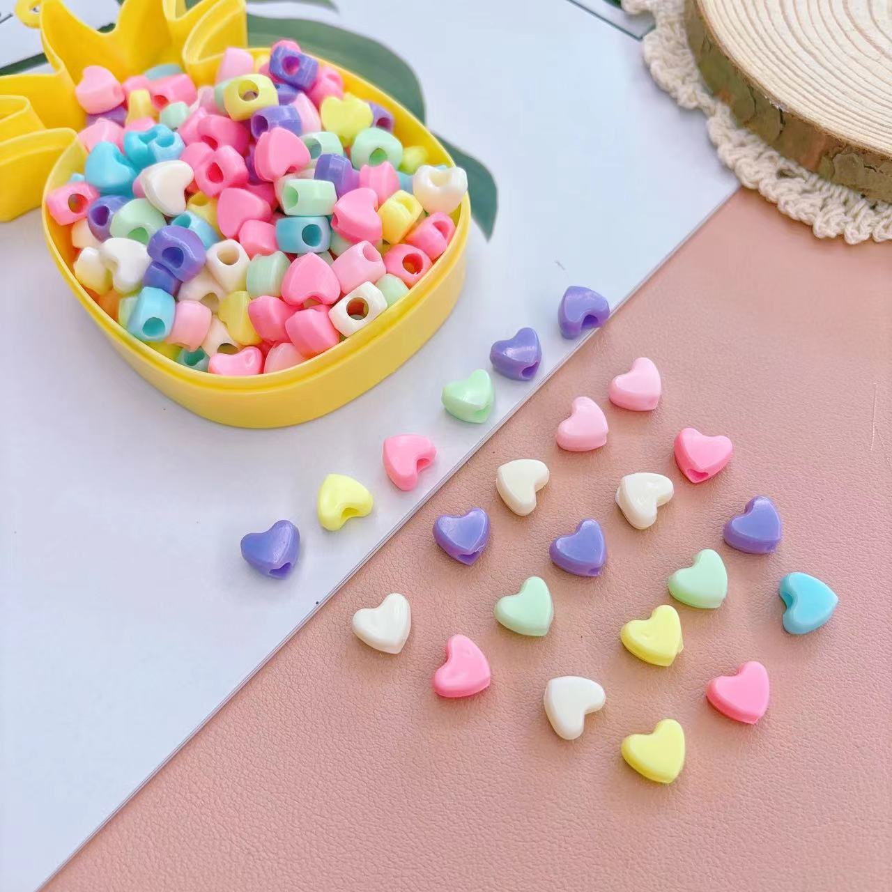 9 petites boîtes en forme de cœur-120 pièces par boîte