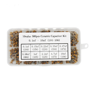 Häufig verwendete monolithische Kondensator klassifizierung sbox 0,1 uf-10uf 10 Spezifikationen 500 kompatibles Arduino DIY-Widerstands proben kit - Product Image 1