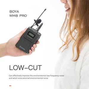 BOYA BY-WM8 פרו K1 K2 BY-WM4 פרו מיקרופון אלחוטי UHF כפול Condensador Microfone ראיון מיקרופון עבור iPhone DSLR וידאו מצלמה