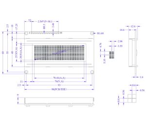 Modulo LCD 20x4 caratteri modulo di interfacciamento Lcd 4x20 caratteri 2004a 4x20 Lcd STN negativo blu modalità 8 bit interfaccia parallela - Product Image 2
