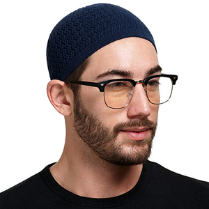 Islam arap tığ <span class=keywords><strong>Kufi</strong></span> şapka nötr tarzı örme jakarlı namaz kap müslüman <span class=keywords><strong>Kufi</strong></span> şapka erkekler için