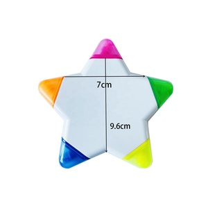 为学生定制5合1星形荧光笔绘图笔单Opp包装 - Product Image 6