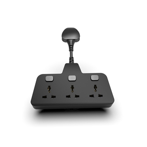 Toma de corriente universal 10A con 3 interruptores individuales Cargador de pared de múltiples salidas para múltiples dispositivos