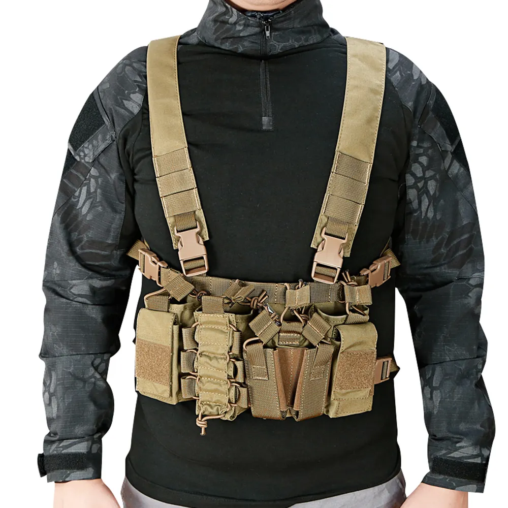 SABADO Tactical Flight Chest Rig Harness Molle For Men Drop Pouch Universal Armor Set Up Carrier Streetwear