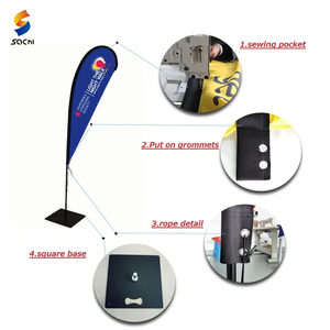 Drapeau personnalisé Double face promotionnel de haute qualité bannière résistant à la décoloration divers drapeaux drapeau de plage pour magasin de concessionnaire automobile - Product Image 3