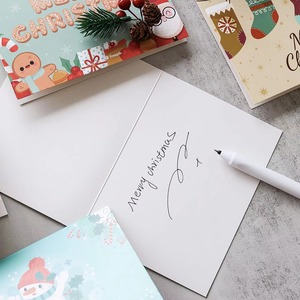 Özelleştirilmiş Xmas 4*6 inç 4C baskı teşekkür ederim kart kaplı kağıt selamlar Merry noel hediyesi tebrik kartları zarf ile - Product Image 2
