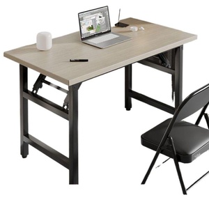 Características largas y convenientes de una mesa de comedor de entrenamiento plegable Escritorio de computadora de escritura simple con características sin instalación - Product Image 5