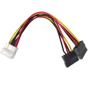 2in1สายไฟ SATA สำหรับฮาร์ดดิสก์ PVC แจ็คเก็ต4ขาเป็น15ขาอะแดปเตอร์15pin สายเคเบิล SATA IDE สำหรับคอมพิวเตอร์ - Product Image 6