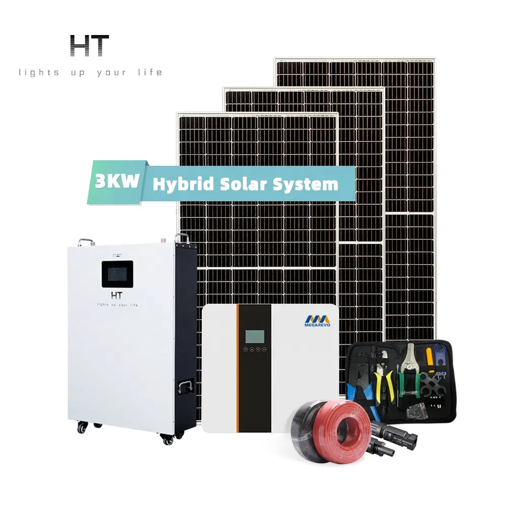 HT 3 кВт 5 кВт 6 кВт 8 кВт 10 кВт 20 кВт 30 кВт 50 кВт гибридная солнечная энергетическая панель системы Полный комплект солнечных батарей для дома