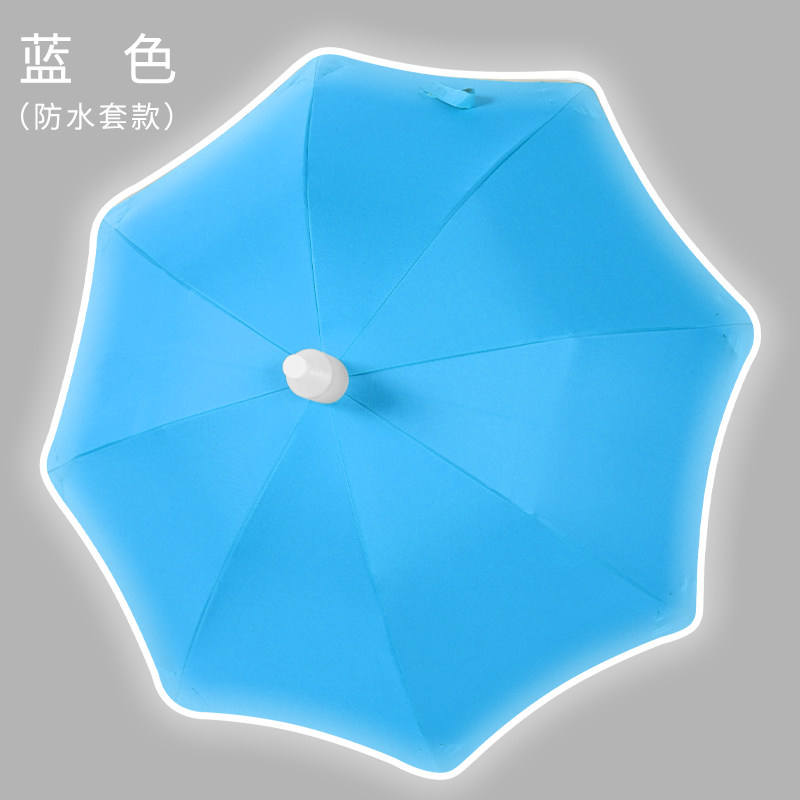 Parapluie imperméable à bord réfléchissant de sécurité-bleu