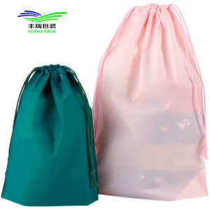 Custom With Logo <strong>String</strong> Recyclable Pull <strong>String</strong> Quality Polyester Gift Washing Golden Christmas Plastic Drawstring Pouch Bag - Product Image 3