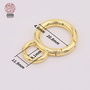 ตะขอสปริงสำหรับกระเป๋าและพวงกุญแจ DIY,ห่วงหัวเข็มขัดโลหะแบบเรียบ - Product Image 5