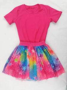 ट्रेंडी बच्चों की लड़की 2 टुकड़े ग्रीष्मकालीन कपड़ों के साथ बाल सादे शर्ट सेट थोक लड़की गर्मियों के कपड़े सेट - Product Image 6