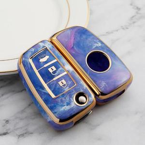 Factory Sales New Arrival Car <strong>Key</strong> Cover Gold Edge TPU Auto <strong>Key</strong> case for Nissan TIIDA TEANA SYLPHY <strong>Key</strong> - Product Image 3