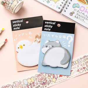 Bloc de notas adhesivas en forma de gato Bloc de notas de dibujos animados lindo Proveedor de notas adhesivas para mascotas Juego de notas adhesivas de diseño personalizado de alta calidad - Product Image 3