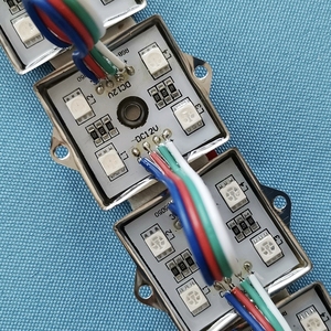 5050 RGB LED-Modul wasserdicht LED-Pixel modul Licht LED-Licht modul Hintergrund beleuchtung SMD5050 DC12V 4 LED Eisen kruste IP66 wasserdicht