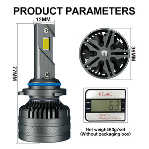 95watt K68 tek bakır boru yüksek güç dahili sürücü beyaz renk K68 araç led ışıkları için led far ampulü - Product Image 6