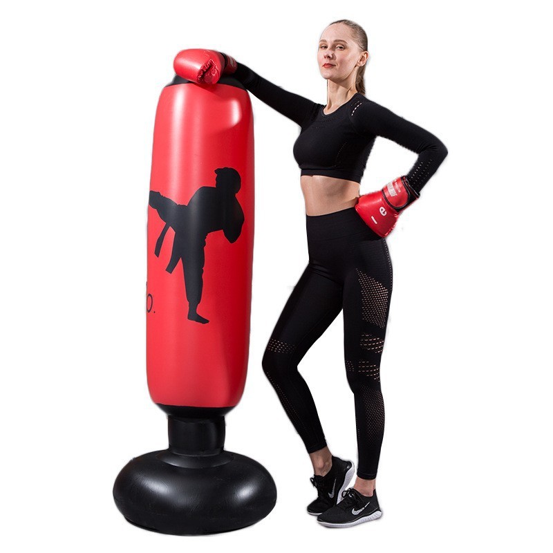 Colonne de boxe KO de 1,6 mètres, rouge