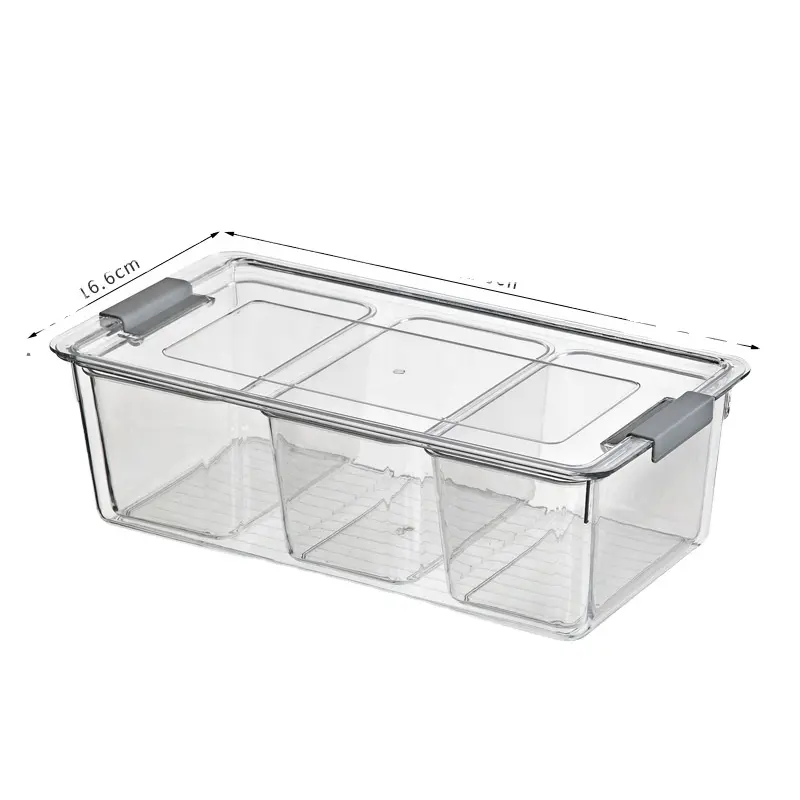 Refrigerador de plástico 2024 sin BPA, organizador de almacenamiento de alimentos, juego de 8 contenedores transparentes herméticos para nevera con tapa para la cocina