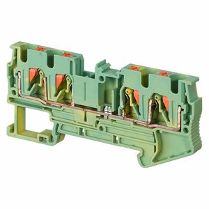 Buena calidad, dos en dos salidas, bloque de terminales de resorte de riel DIN de empuje rápido, 2 en 2 salidas de entrada-PE de alta velocidad - Product Image 1