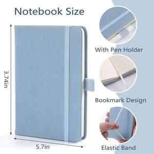 A buon mercato A7 tascabili blocco note Notebook in pelle Pu copertina diario taccuino personalizzato con Logo - Product Image 2