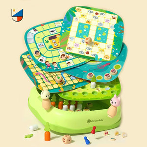 9 in 1 kurulu oyunu çok fonksiyonlu çocuk satranç oyuncak turp hayvan oyunları alay dikim makinesi ahşap uçan satranç oyuncak seti - Product Image 1