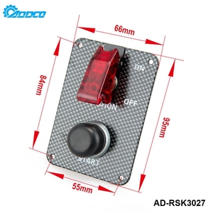 ADDCOレーシングカーエンジンスタートプッシュボタントグルイグニッションスイッチパネル赤色LEDライトAD-RSK3027 - Product Image 2
