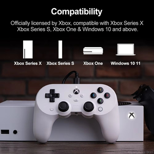 Xbox serisi X S için 8BitDo Pro 2 Xbox denetleyici PC Xbox One Windows 10 11 Hall etkisi joystick ve tetikleyiciler kablolu gamepad - Product Image 3