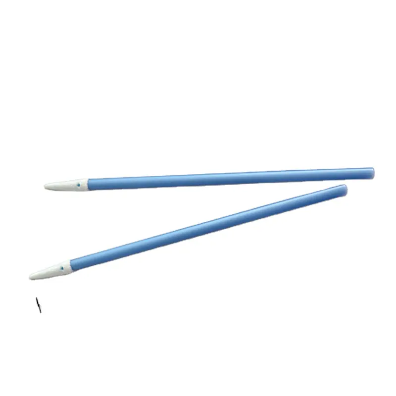 Industrial Lint Free Blue Handle Cleaning Open Cell Sponge Head Stick Sharp Pointed Detailing Foam Swabs
