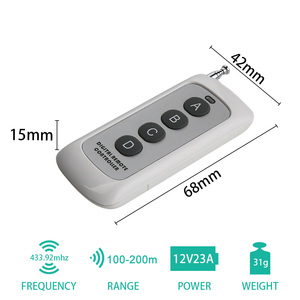 A lunga distanza 100 metri RF telecomando 4 pulsanti Wireless universale 433.92MHz 315Mhz RF telecomando per il controllo accessi - Product Image 2