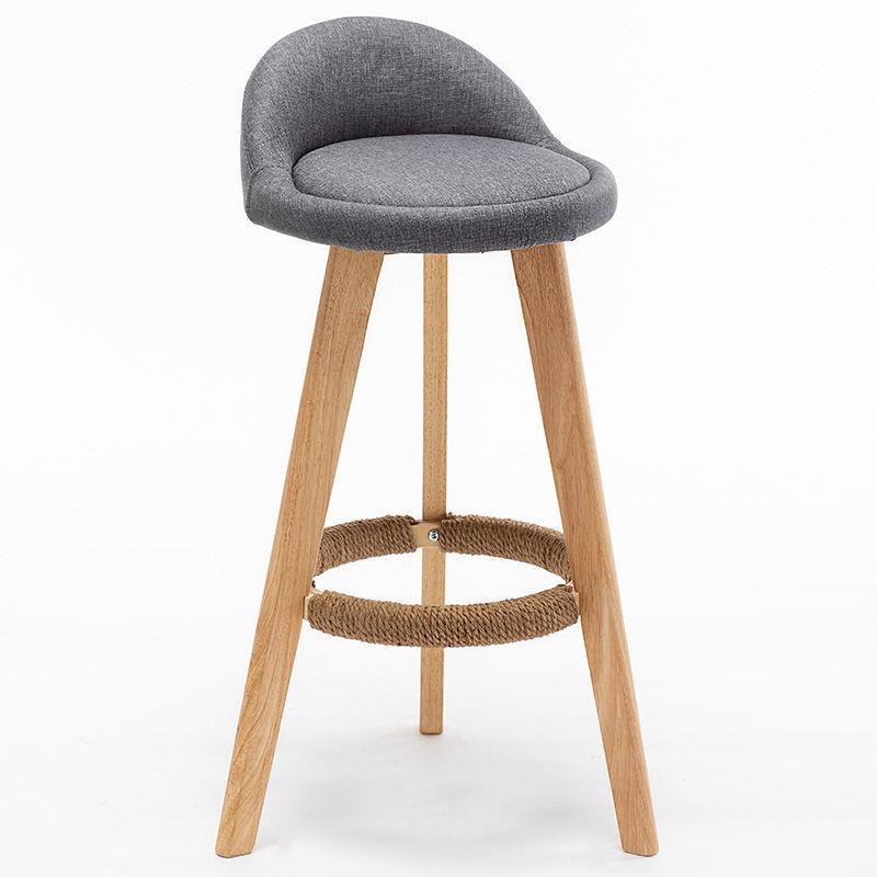 Pieds en bois massif, hauteur d'assise 70cm-lin gris