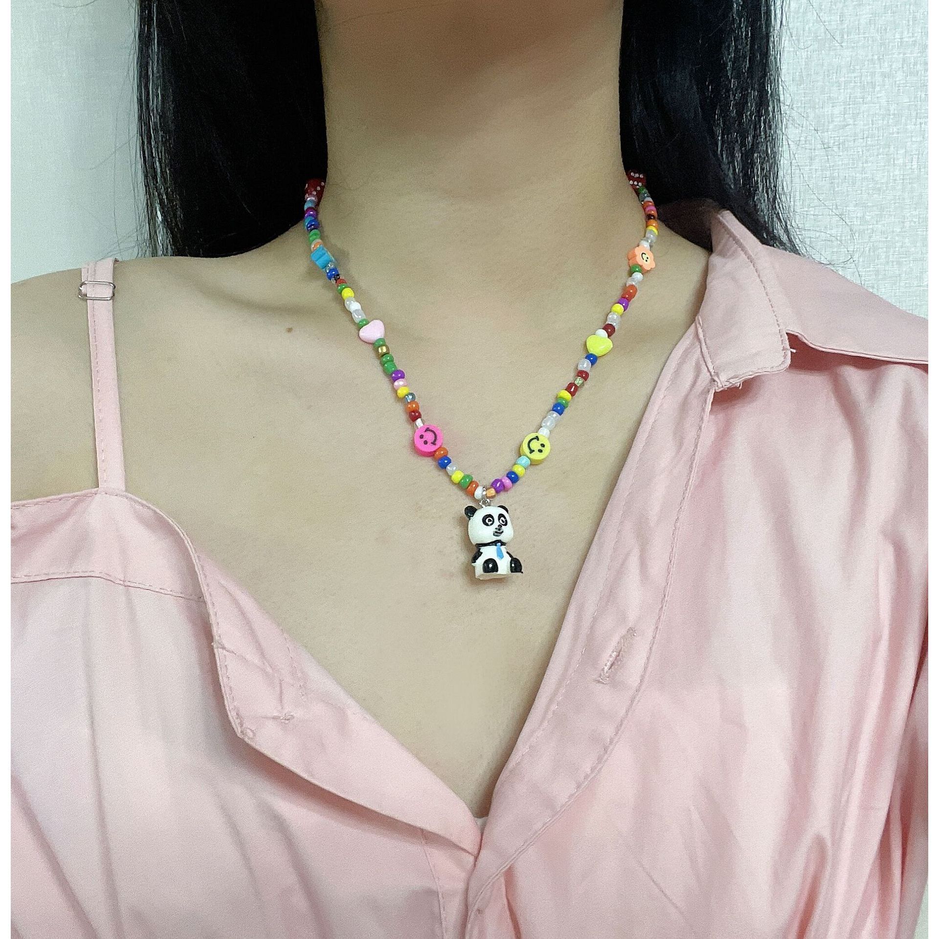 Dr. Bear Rice Bead Necklace