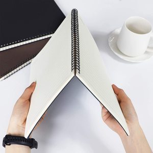 LABON-Cuaderno forrado en espiral, Libreta negra de tapa dura, cuaderno de escritura de viaje, Bloc de notas, cuaderno de bocetos