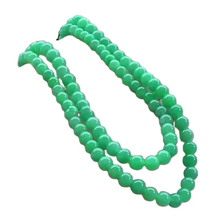 Della pietra preziosa verde smeraldo pietra preziosa collana di perline